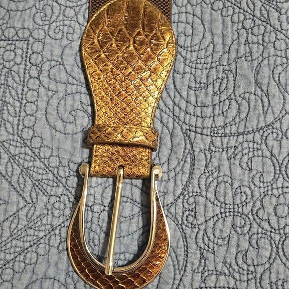 Chico's Brown Textured Stretch Belt - Picture 2 of 5